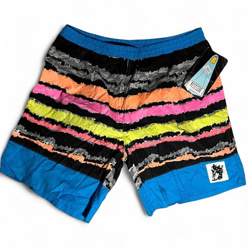 Vintage 90s westside deadstock neon SURF shorts 32'-34'